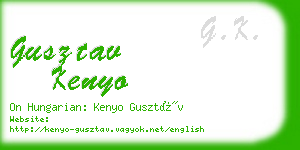 gusztav kenyo business card